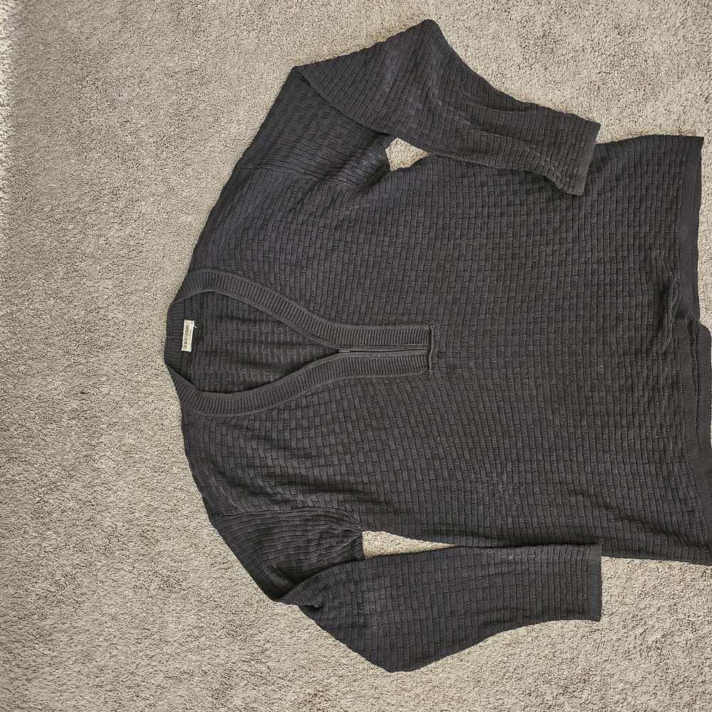 Giorgio Armani Charcoal V-Neck Sweater
